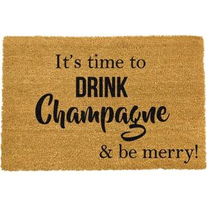 Artsy Mats It's Time to Drink Champagne & Be Merry Doormat in Black Size: 40 cm x 60 cm Black 40 cm x 60 cm Artsy Mats It's Time to Drink Champagne & Be Merry Doormat in Black Size: 40 cm x 60 cm Black 40 cm x 60 cm