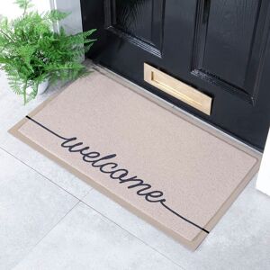 Artsy Mats Beige Welscribble Indoor & Outdoor Doormat - 70x40cm Size: 40 cm x 70 cm Beige 40 cm x 70 cm Artsy Mats Beige Welscribble Indoor & Outdoor Doormat - 70x40cm Size: 40 cm x 70 cm Beige 40 cm x 70 cm