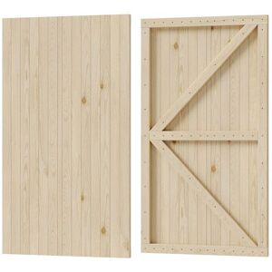 Living and Home 99x180cm Flat Top Wooden Garden Gate with 1 Latch & 3 Hinges for Farm House in Natural Size: 99x180 cm Natural 99x180 cm Living and Home 99x180cm Flat Top Wooden Garden Gate with 1 Latch & 3 Hinges for Farm House in Natural Size: 99x180 cm Natural 99x180 cm