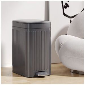 Living and Home 7L Slim Foot-Pedal Trash Bin Dustbin Rubbish Bin with Lid in Dark Grey Dark Grey Living and Home 7L Slim Foot-Pedal Trash Bin Dustbin Rubbish Bin with Lid in Dark Grey Dark Grey