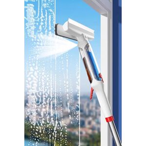 Living and Home 3-in-1 Squeegee Wiper Sprayer Window Brush Glass Cleaning Tool Set in White White Living and Home 3-in-1 Squeegee Wiper Sprayer Window Brush Glass Cleaning Tool Set in White White