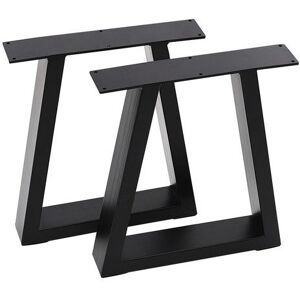 Living and Home 2 Pcs Black Trapezoidal Iron Table Legs for Coffee Table, 60x7x40cm Size: 60 x 7 x 40 cm Black 60 x 7 x 40 cm Living and Home 2 Pcs Black Trapezoidal Iron Table Legs for Coffee Table, 60x7x40cm Size: 60 x 7 x 40 cm Black 60 x 7 x 40 cm