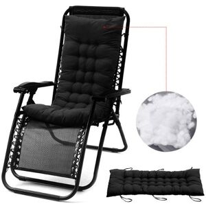 Garden Sanctuary 40x110cm Beach Lounge Seat Cushion Office Sofa Chair Cushion Rocking Chair Pad in Black Size: 40x110 cm Black 40x110 cm Garden Sanctuary 40x110cm Beach Lounge Seat Cushion Office Sofa Chair Cushion Rocking Chair Pad in Black Size: 40x110 cm Black 40x110 cm