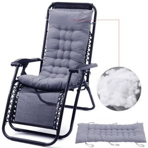 Garden Sanctuary 48x125cm Beach Lounge Seat Cushion Office Sofa Chair Cushion Rocking Chair Pad in Grey Size: 48x125 cm Grey 48x125 cm Garden Sanctuary 48x125cm Beach Lounge Seat Cushion Office Sofa Chair Cushion Rocking Chair Pad in Grey Size: 48x125 cm Grey 48x125 cm