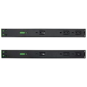 Living and Home 1 Pair of 18in 3-Fold Soft-Close Ball Bearing Drawer Slides in Black Black Living and Home 1 Pair of 18in 3-Fold Soft-Close Ball Bearing Drawer Slides in Black Black