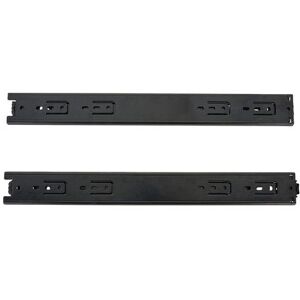 Living and Home 1 Pair of 12in 3-Fold Soft-Close Ball Bearing Drawer Slides in Black Black Living and Home 1 Pair of 12in 3-Fold Soft-Close Ball Bearing Drawer Slides in Black Black