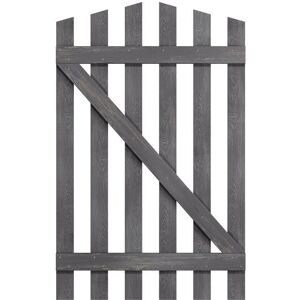 The hot sale 76x120cm Grey Rustic Spruce Wood Garden Gate Picket Fence Door with T-Hinges & Bolt Lock Size: 76x120 cm Grey 76x120 cm The hot sale 76x120cm Grey Rustic Spruce Wood Garden Gate Picket Fence Door with T-Hinges & Bolt Lock Size: 76x120 cm Grey 76x120 cm