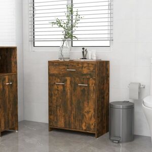 Berkfield Home Bathroom Cabinet Smoked Oak 60x33x80 cm Engineered Wood in Brown Size: 60 x 33 x 80 cm Brown 60 x 33 x 80 cm Berkfield Home Bathroom Cabinet Smoked Oak 60x33x80 cm Engineered Wood in Brown Size: 60 x 33 x 80 cm Brown 60 x 33 x 80 cm