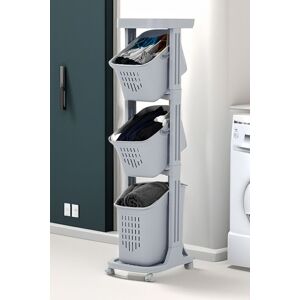 Living and Home 4-Tier Detachable Kitchen Fruit Vegetable Basket Storage Rack Laundry with Wheels Trolley Cart in Grey Grey Living and Home 4-Tier Detachable Kitchen Fruit Vegetable Basket Storage Rack Laundry with Wheels Trolley Cart in Grey Grey