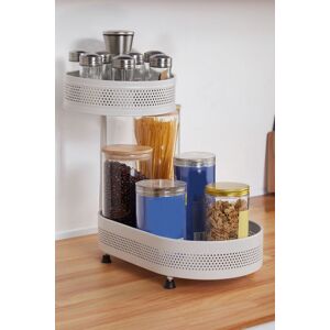 Living and Home Multi-Layer Rotating Spice Rack Desktop Storage Shelf Kitchen Bathroom in White White Living and Home Multi-Layer Rotating Spice Rack Desktop Storage Shelf Kitchen Bathroom in White White