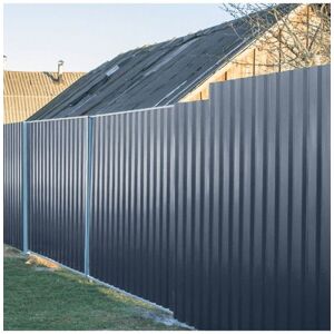 Living and Home 12pcs 115x45cm W Steel Corrugated Sheets Box Profile for Roofing Walling Garage Shed in Charcoal Size: 115x45 cm Charcoal 115x45 cm Living and Home 12pcs 115x45cm W Steel Corrugated Sheets Box Profile for Roofing Walling Garage Shed in Charcoal Size: 115x45 cm Charcoal 115x45 cm