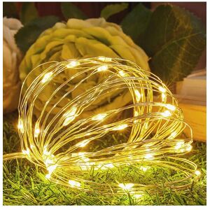 Living and Home 10M Fairy String Lights, 3000K, powered by 3 AA batteries in White White Living and Home 10M Fairy String Lights, 3000K, powered by 3 AA batteries in White White