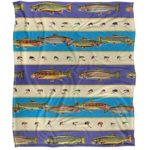 JQ Licensing Trout Fishing Lures Pattern Silky Touch Super Soft Throw Blanket 152 X 127 cm in White White 152 X 127 cm JQ Licensing Trout Fishing Lures Pattern Silky Touch Super Soft Throw Blanket 152 X 127 cm in White White 152 X 127 cm