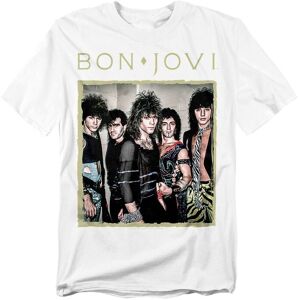 Bon Jovi Framed T-Shirt, White Size: Medium White M Bon Jovi Framed T-Shirt, White Size: Medium White M