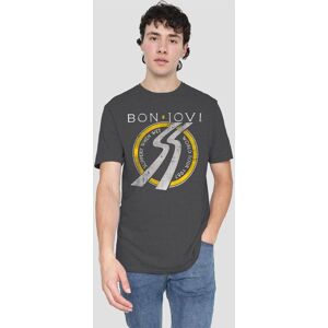 Bon Jovi Slippery When Wet World Tour T-Shirt, Charcoal Size: 2XL Charcoal 2XL Bon Jovi Slippery When Wet World Tour T-Shirt, Charcoal Size: 2XL Charcoal 2XL