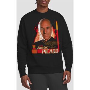 Star Trek Captain Picard Sweatshirt, Black Size: 2XL Black 2XL Star Trek Captain Picard Sweatshirt, Black Size: 2XL Black 2XL