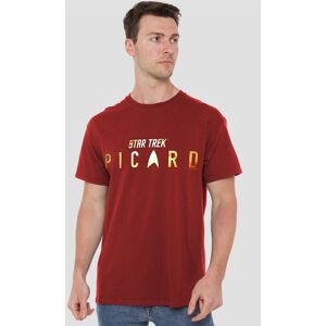 Star Trek Picard Picard Logo Rendered T-Shirt, Cardinal in Red Size: 2XL Red 2XL Star Trek Picard Picard Logo Rendered T-Shirt, Cardinal in Red Size: 2XL Red 2XL