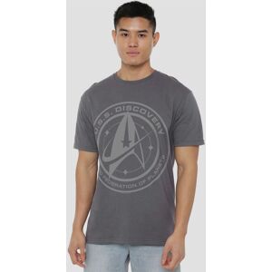Star Trek Discovery Discovery Crest T-Shirt, Charcoal Size: Medium Charcoal M Star Trek Discovery Discovery Crest T-Shirt, Charcoal Size: Medium Charcoal M