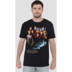 Star Trek Voyager Crew T-Shirt, Black Size: Large Black L Star Trek Voyager Crew T-Shirt, Black Size: Large Black L