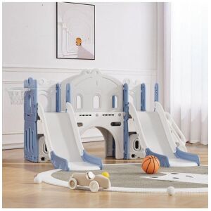 H&O Direct Children's Indoor Slide, Household Toys, Multifunctional Baby Slide in Blue Blue H&O Direct Children's Indoor Slide, Household Toys, Multifunctional Baby Slide in Blue Blue