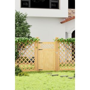 Living and Home Rhombus Garden Wood Fence Gate in Natural Size: Large Natural L Living and Home Rhombus Garden Wood Fence Gate in Natural Size: Large Natural L