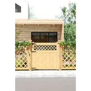 Living and Home Outdoor Garden Entrance Rhombus Wood Fence Gate in Natural Size: Large Natural L Living and Home Outdoor Garden Entrance Rhombus Wood Fence Gate in Natural Size: Large Natural L