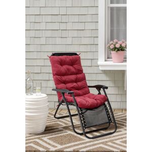 Living and Home 130cm W x 55cm D 3 Fold All-In-One Garden High-Back Recliner Cushion in Red Size: 130 cm W x 55 cm D Red 130 cm W x 55 cm D Living and Home 130cm W x 55cm D 3 Fold All-In-One Garden High-Back Recliner Cushion in Red Size: 130 cm W x 55 cm D Red 130 cm W x 55 cm D