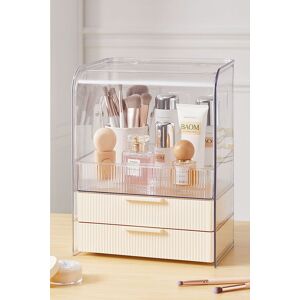 SHEONLY 3-Tier Transparent Cosmetics Storage Organizer with 2 Drawers in Yellow Yellow SHEONLY 3-Tier Transparent Cosmetics Storage Organizer with 2 Drawers in Yellow Yellow