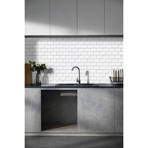 H&O Direct 10Pcs White Waterproof Scratch Resistant Rectangular Wall Stickers with Gray Frame White H&O Direct 10Pcs White Waterproof Scratch Resistant Rectangular Wall Stickers with Gray Frame White