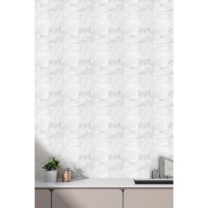 H&O Direct 10Pcs Light Grey Waterproof Rectangular Wall Stickers Light Grey H&O Direct 10Pcs Light Grey Waterproof Rectangular Wall Stickers Light Grey