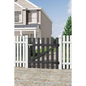 Living and Home Outdoor Garden Wood Fence Gate with Latch in Grey Size: Small Grey S Living and Home Outdoor Garden Wood Fence Gate with Latch in Grey Size: Small Grey S