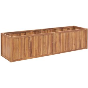 Berkfield Home Garden Raised Bed 200x50x50 cm Solid Teak Wood in Brown Size: 200 x 50 x 50 cm Brown 200 x 50 x 50 cm Berkfield Home Garden Raised Bed 200x50x50 cm Solid Teak Wood in Brown Size: 200 x 50 x 50 cm Brown 200 x 50 x 50 cm