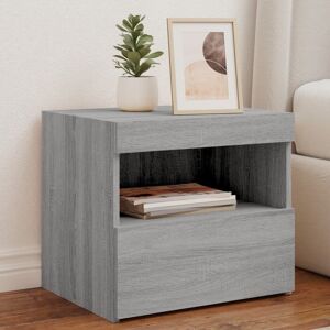 Berkfield Home Bedside Cabinets with LED Lights 2 pcs Grey Sonoma 50x40x45 cm Size: 50 x 40 x 45 cm Grey 50 x 40 x 45 cm Berkfield Home Bedside Cabinets with LED Lights 2 pcs Grey Sonoma 50x40x45 cm Size: 50 x 40 x 45 cm Grey 50 x 40 x 45 cm