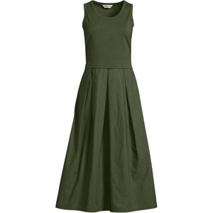 lands end Lands' End Women's Poplin/Jersey Midi Dress in Green Size: 14-16 Green 14-16 lands end Lands' End Women's Poplin/Jersey Midi Dress in Green Size: 14-16 Green 14-16