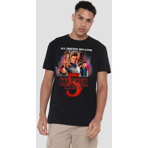 Stranger Things Season Five Poster T-Shirt, Black Size: XL Black XL Stranger Things Season Five Poster T-Shirt, Black Size: XL Black XL