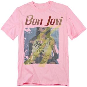 Bon Jovi Slippery When Wet T-Shirt, Pink Size: XL Pink XL Bon Jovi Slippery When Wet T-Shirt, Pink Size: XL Pink XL
