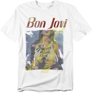 Bon Jovi Slippery When Wet T-Shirt, White Size: Large White L Bon Jovi Slippery When Wet T-Shirt, White Size: Large White L
