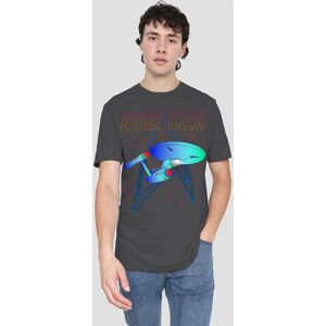 Star Trek Neon Trek T-Shirt, Charcoal in Grey Size: Medium Grey M Star Trek Neon Trek T-Shirt, Charcoal in Grey Size: Medium Grey M