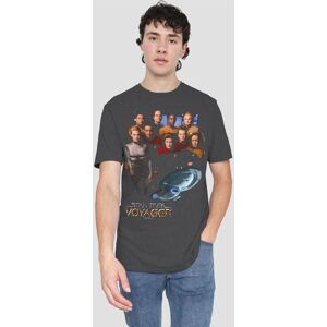 Star Trek Voyager Crew T-Shirt, Charcoal in Grey Size: Small Grey S Star Trek Voyager Crew T-Shirt, Charcoal in Grey Size: Small Grey S