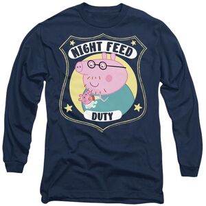 Hasbro Peppa Pig - Daddy Pig Night Feed Duty Long Sleeve T-Shirt, Navy Size: Large Navy L Hasbro Peppa Pig - Daddy Pig Night Feed Duty Long Sleeve T-Shirt, Navy Size: Large Navy L