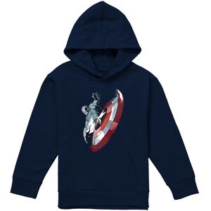 Marvel Captain America Spin Sheild Youth Kids Pull-Over Hoodie, Navy Size: 7-8 Years Navy 7-8 Years Marvel Captain America Spin Sheild Youth Kids Pull-Over Hoodie, Navy Size: 7-8 Years Navy 7-8 Years