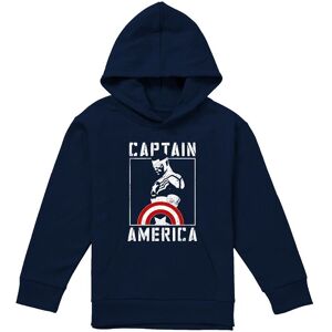 Marvel Captain America Stencil Youth Kids Pull-Over Hoodie, Navy Size: 5-6 Years Navy 5-6 Years Marvel Captain America Stencil Youth Kids Pull-Over Hoodie, Navy Size: 5-6 Years Navy 5-6 Years