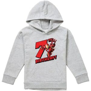 Marvel Iron Man Birthday 7 Youth Kids Pull-Over Hoodie, Athletic Heather in Grey Size: 9-11 Years Grey 9-11 Years Marvel Iron Man Birthday 7 Youth Kids Pull-Over Hoodie, Athletic Heather in Grey Size: 9-11 Years Grey 9-11 Years