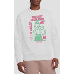 Squid Game Season 3 Red Light, Green Light Sweatshirt, White Size: Small White S Squid Game Season 3 Red Light, Green Light Sweatshirt, White Size: Small White S