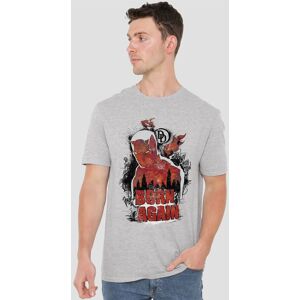 Marvel Daredevil Born Again Matt Murdock Graffiti T-Shirt, Heather Grey Size: Small Grey S Marvel Daredevil Born Again Matt Murdock Graffiti T-Shirt, Heather Grey Size: Small Grey S