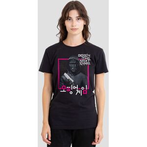 Squid Game Women's Front Man Korean Logo T-Shirt, Black Size: XL Black XL Squid Game Women's Front Man Korean Logo T-Shirt, Black Size: XL Black XL