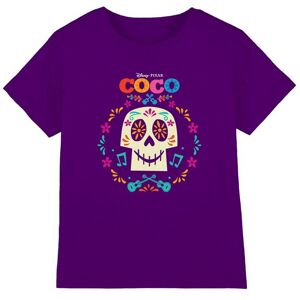 Disney Girl's Coco Flower Skull Kids T-Shirt in Purple Size: 7-8 Years Purple 7-8 Years Disney Girl's Coco Flower Skull Kids T-Shirt in Purple Size: 7-8 Years Purple 7-8 Years