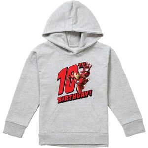 Marvel Iron Man Birthday 10 Youth Kids Pull-Over Hoodie, Athletic Heather in Grey Size: 9-11 Years Grey 9-11 Years Marvel Iron Man Birthday 10 Youth Kids Pull-Over Hoodie, Athletic Heather in Grey Size: 9-11 Years Grey 9-11 Years