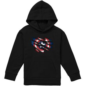 Marvel Captain America Youth Kids Pull-Over Hoodie, Black Size: 7-8 Years Black 7-8 Years Marvel Captain America Youth Kids Pull-Over Hoodie, Black Size: 7-8 Years Black 7-8 Years