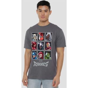 Marvel Rivals Character Grid T-Shirt, Light Graphite in Grey Size: Large Grey L Marvel Rivals Character Grid T-Shirt, Light Graphite in Grey Size: Large Grey L